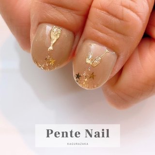 シャンパンネイルのネイルデザイン ネイルブック