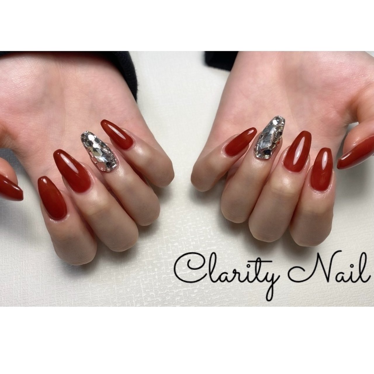 冬/オールシーズン/ハンド/ビジュー/ワンカラー - Clarity Nailの