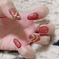 ローズブラウンのネイルデザイン ネイルブック