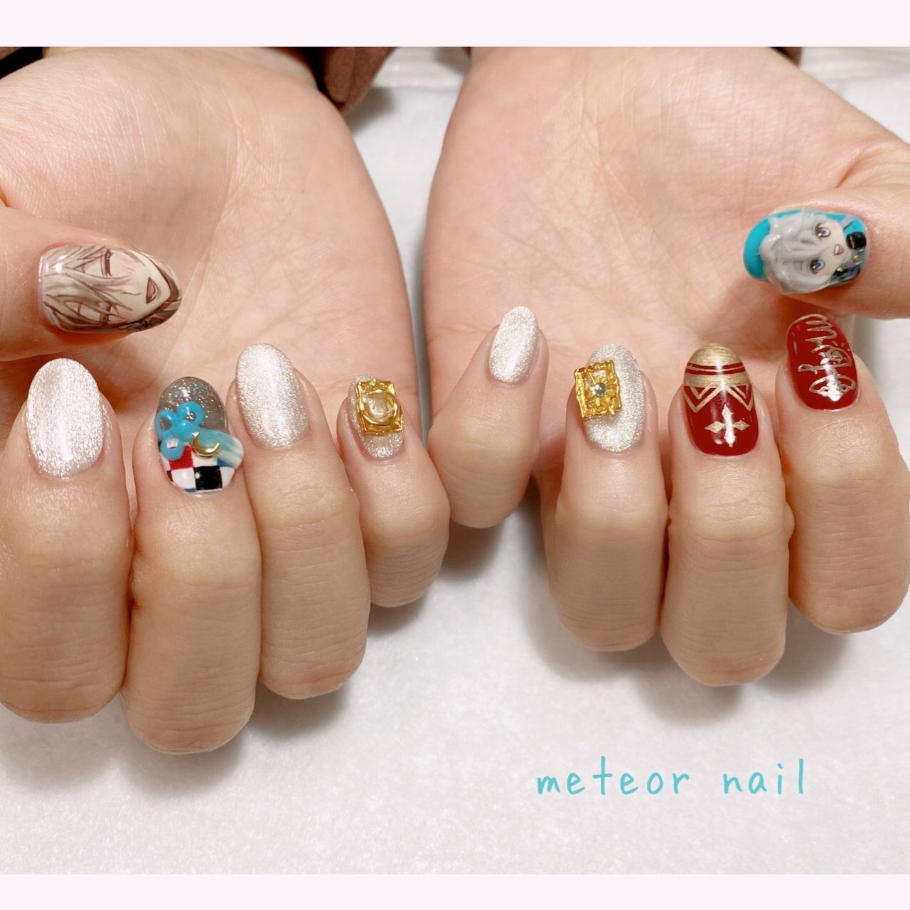 オールシーズン ハンド ワンカラー 痛ネイル キャラクター Meteornail ミーティアネイルのネイルデザイン No ネイル ブック