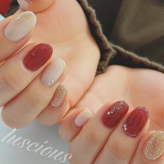 赤茶ネイルのネイルデザイン ネイルブック