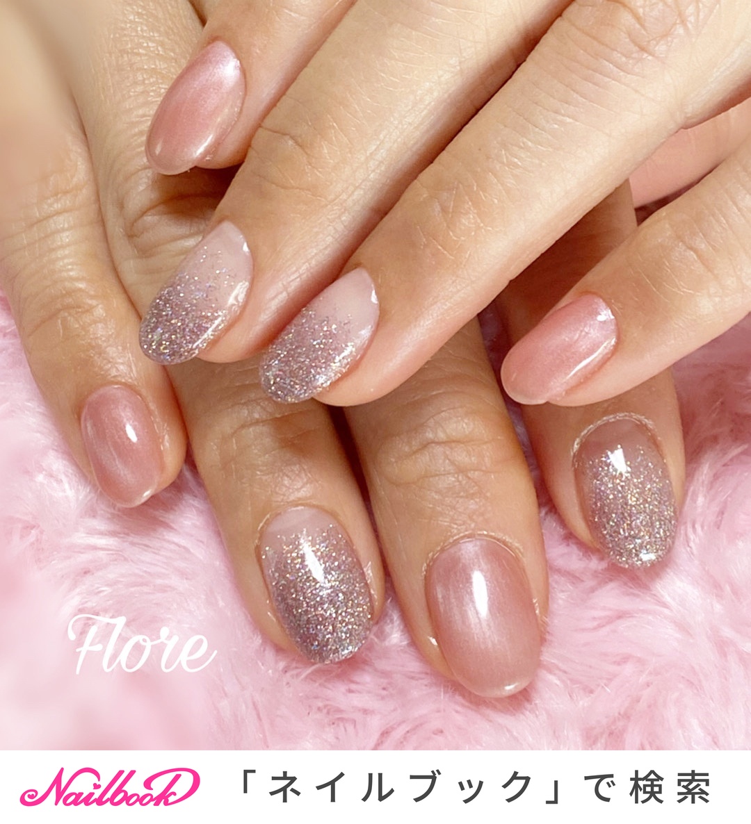 ピンク 薄いマグネットネイルのネイルデザイン ネイルブック