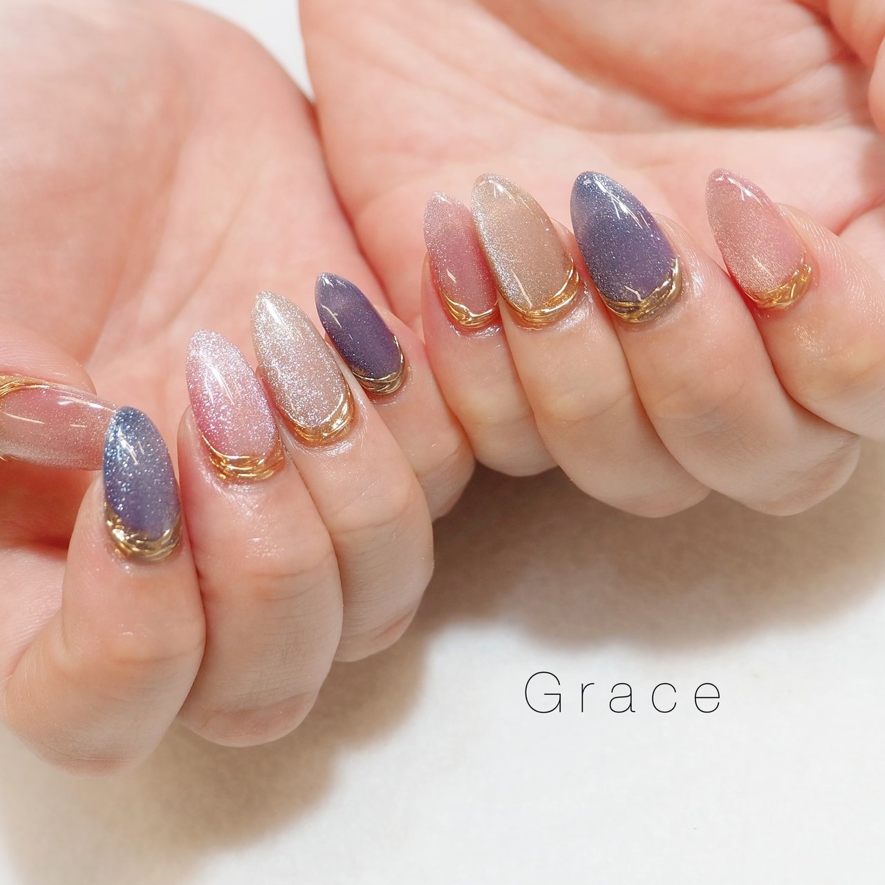 秋 冬 オールシーズン ハンド マグネット Grace Miyabiのネイルデザイン No ネイルブック