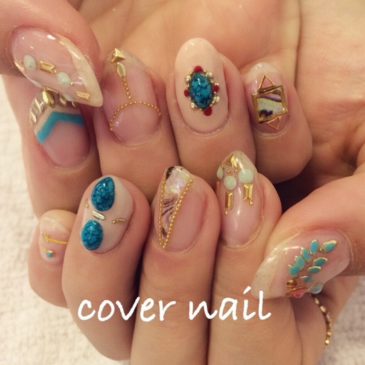 夏 ハンド エスニック クリア ジェルネイル コバさんのネイルデザイン No ネイルブック