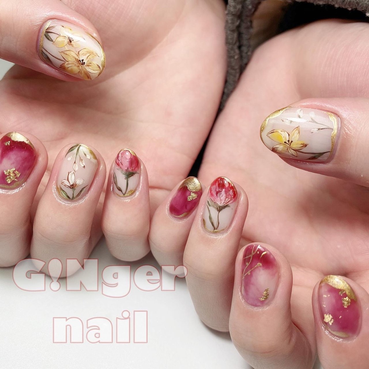 オフィス ブライダル パーティー デート ハンド Ginger Nail 代々木 ジンジャーネイルのネイルデザイン No ネイル ブック