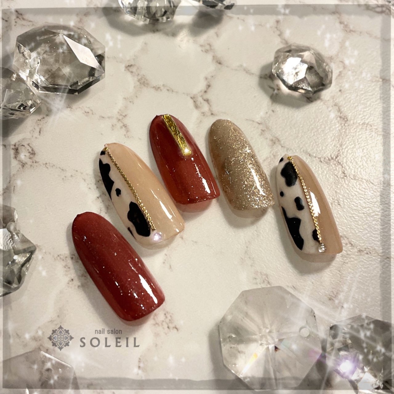 冬 お正月 オフィス パーティー ハンド Nail Salon Soleil ネイルサロン ソレイユ のネイルデザイン No ネイルブック