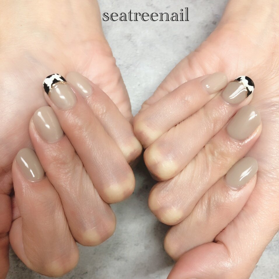 冬 お正月 ハンド シンプル フレンチ Seatree Nailのネイルデザイン No ネイルブック