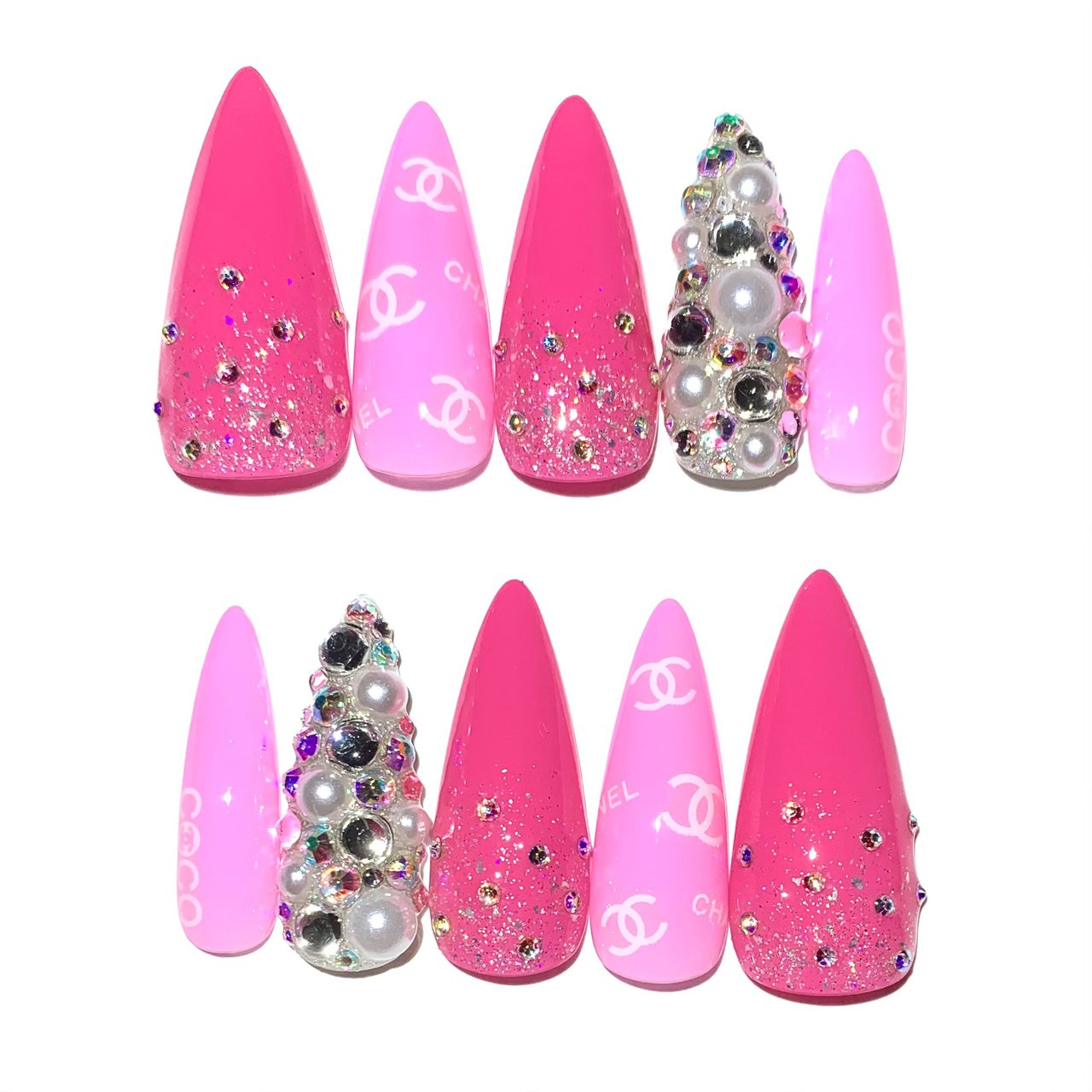 オールシーズン ハンド ワンカラー ブランド柄 ロング T のネイルデザイン No ネイルブック