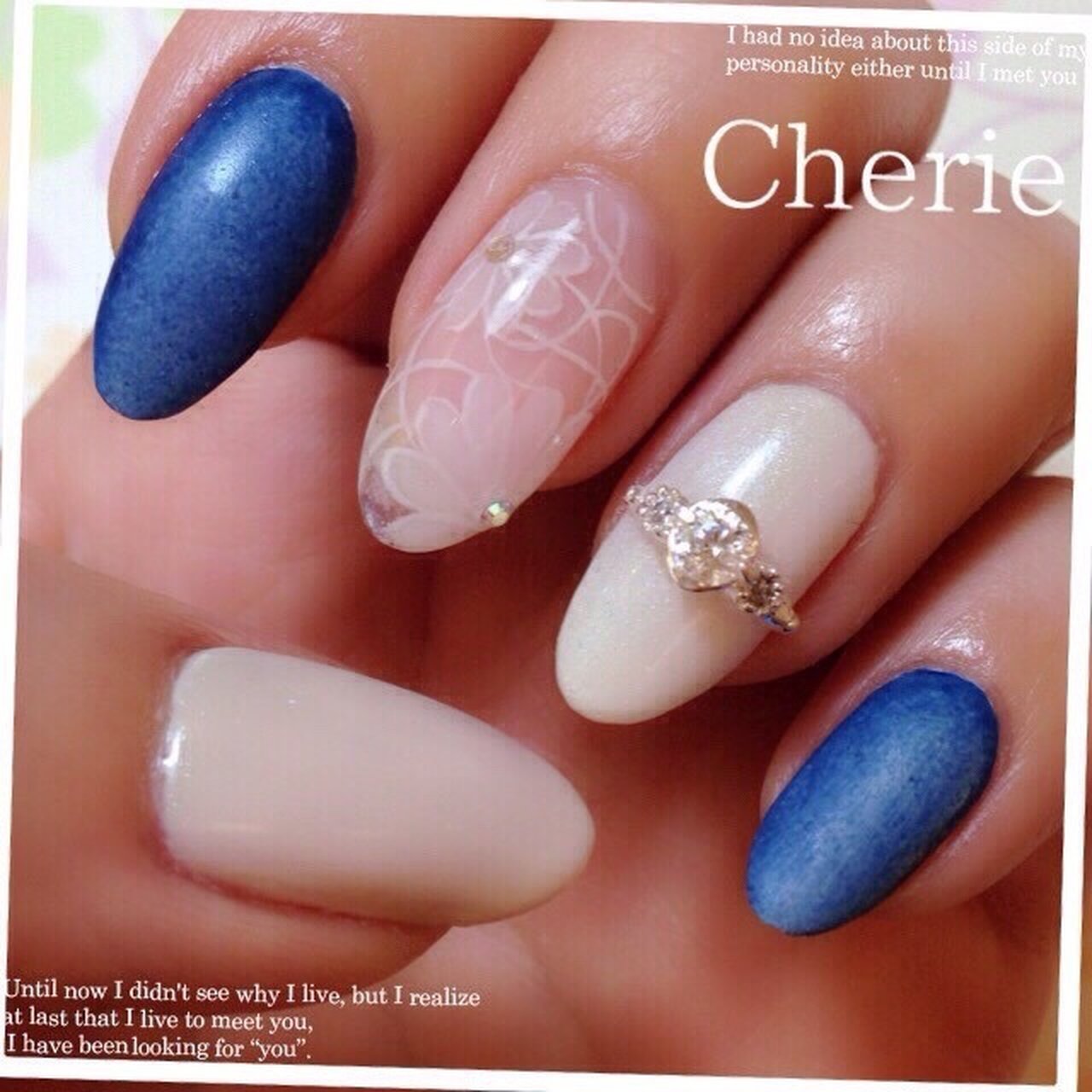 ハンド デニム ブルー ジェルネイル Tomoko22のネイルデザイン No ネイルブック