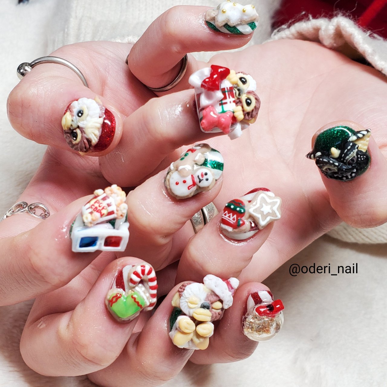 12/15まで割引&新作】クリスマス ネイルパーツ 3dネイル キャラクター