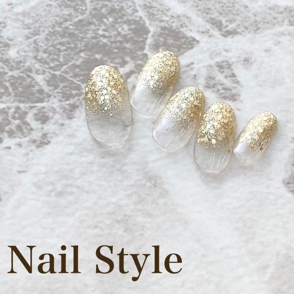 オールシーズン ハンド シンプル グラデーション ラメ Aiのネイルデザイン No ネイルブック