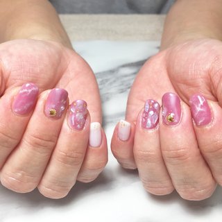 チュールワインネイルのネイルデザイン ネイルブック