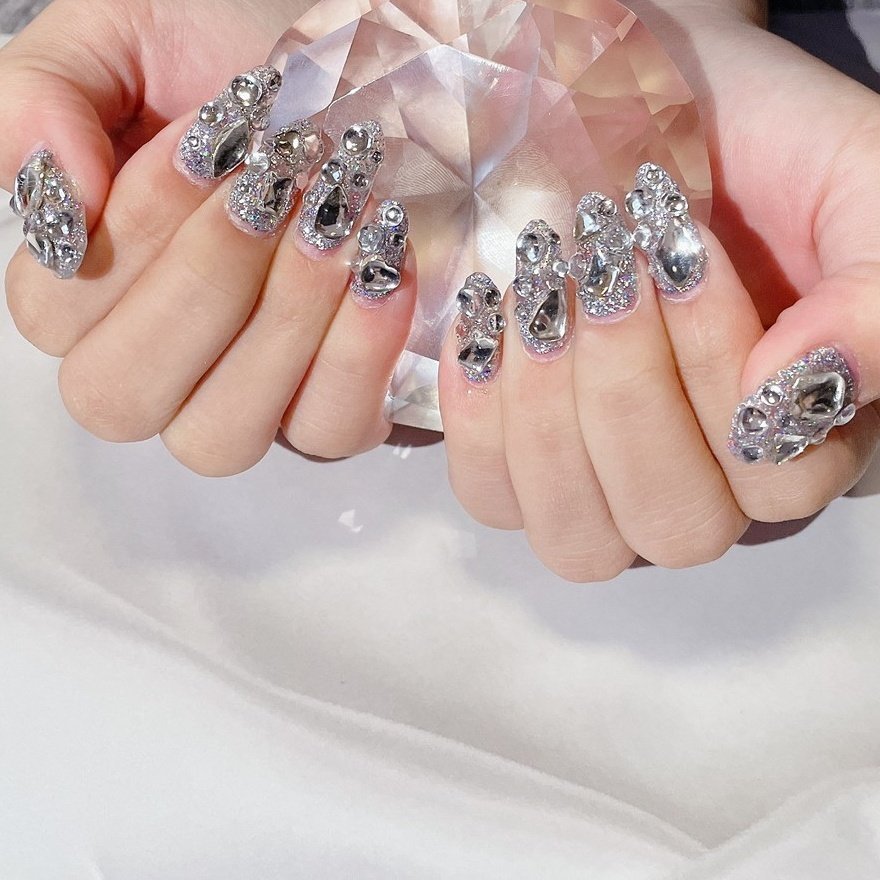 ハンド デコ ロング セルフネイル Genieのネイルデザイン No ネイルブック