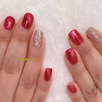 冬 ゴールド 赤のネイルデザイン 4ページ目 ネイルブック