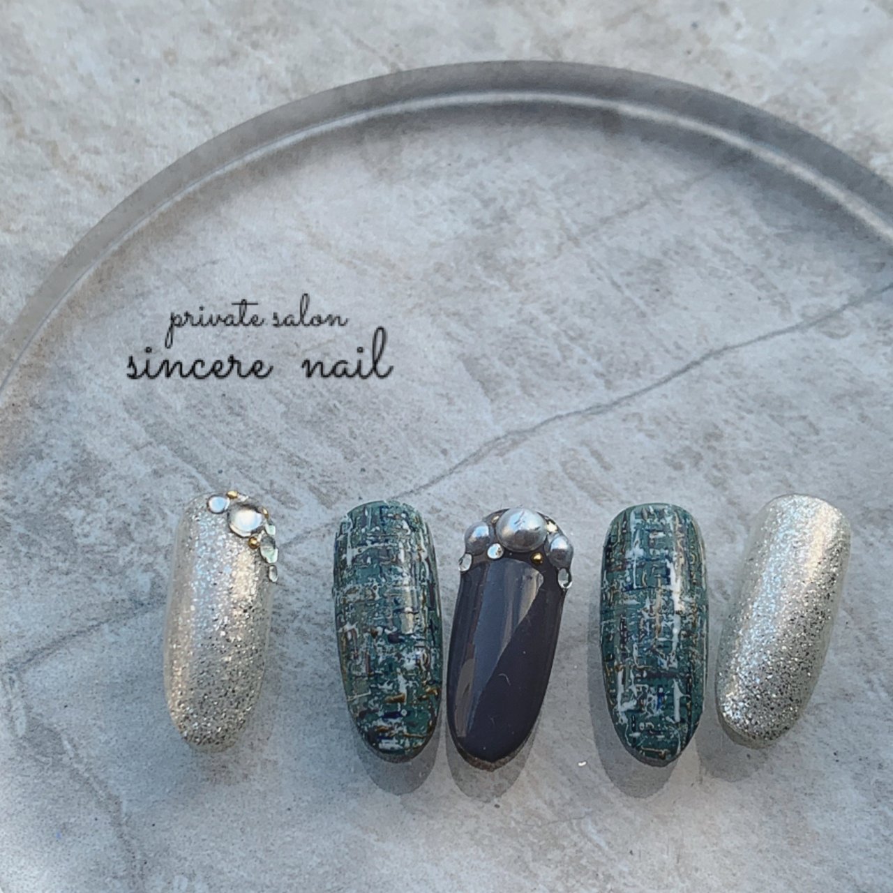 冬 ハンド ツイード ジェル ネイルチップ Sincere Nailのネイルデザイン No ネイルブック