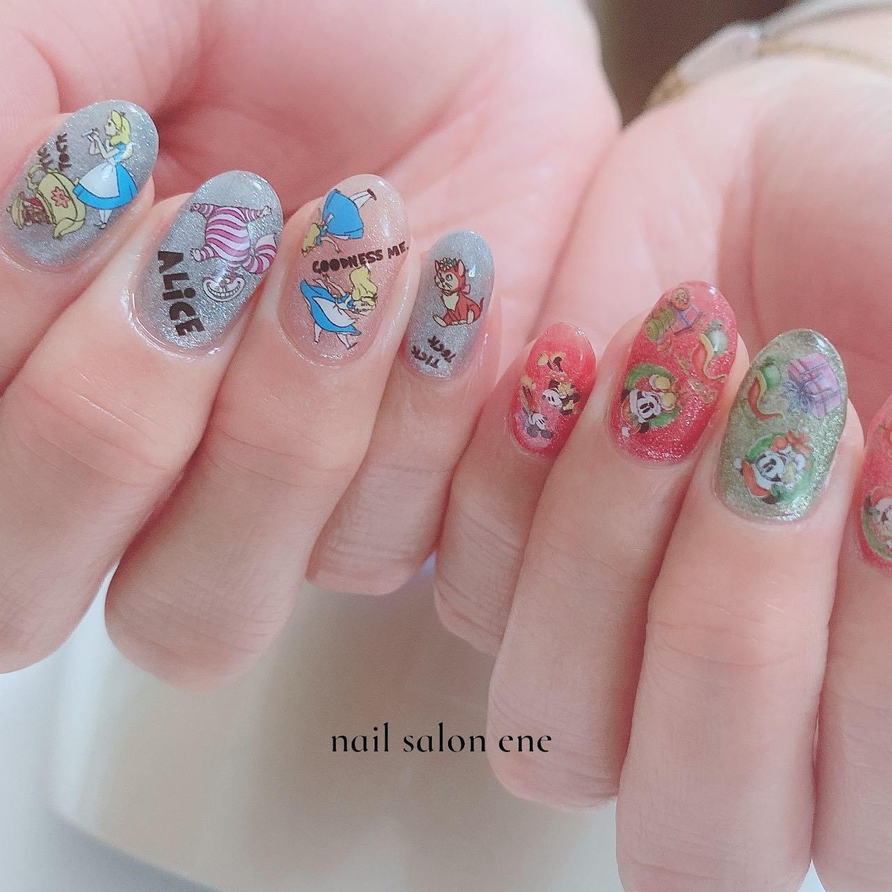 オールシーズン リゾート クリスマス ハンド キャラクター Nail Salon Ene エネ のネイルデザイン No ネイル ブック