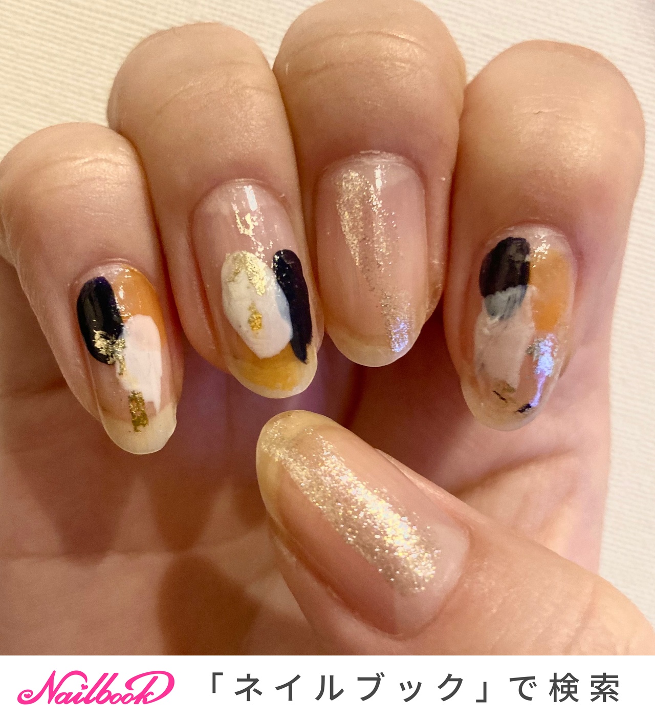 冬 オールシーズン ハンド ホログラム ラメ あかぬーのネイルデザイン No ネイルブック