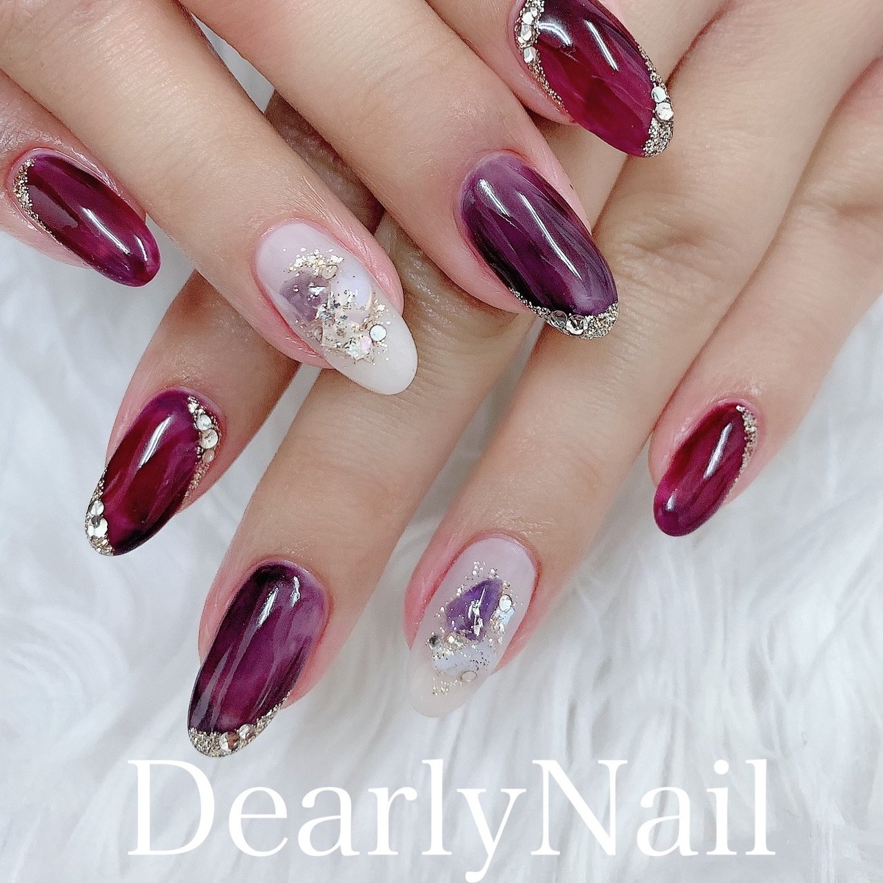 冬 オールシーズン お正月 ハンド ラメ Dearlynailのネイルデザイン No ネイルブック