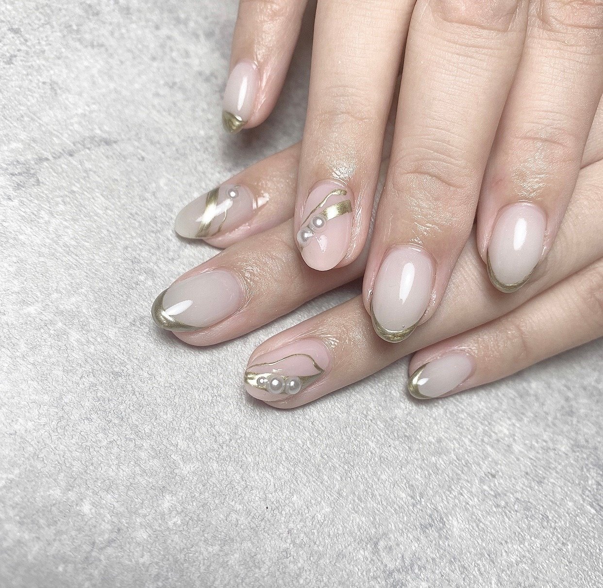 オールシーズン デート 女子会 ハンド フレンチ Bg Nailのネイルデザイン No ネイルブック