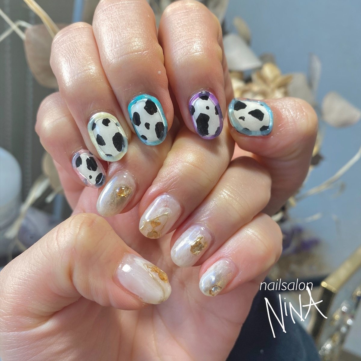 冬 オールシーズン ハンド ニュアンス ショート Nailsalonninaのネイルデザイン No ネイルブック