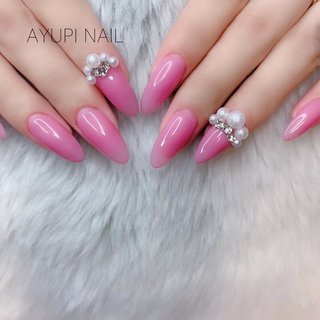 21年 新着順 クリスマス ピンク シアーピンクのネイルデザイン ネイルブック