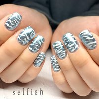 21年 新着順 ハンド シンプル ゼブラ柄ネイルのネイルデザイン ネイルブック