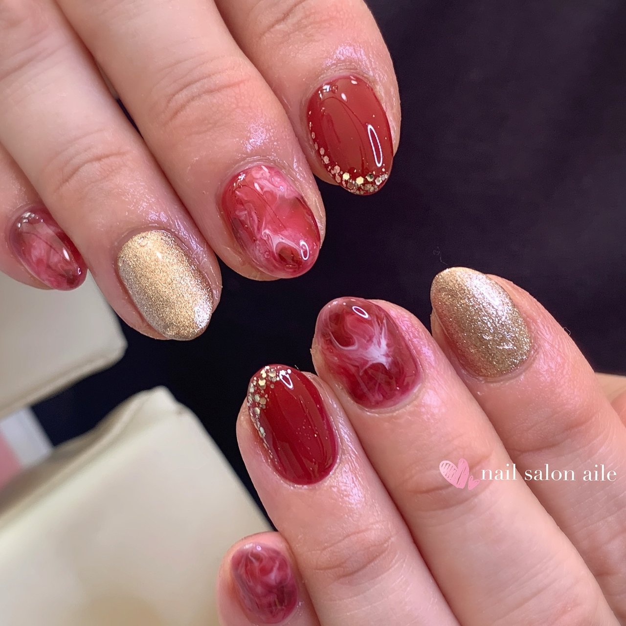 冬 オールシーズン ハンド シンプル ラメ Nail Salon Aileのネイルデザイン No ネイルブック