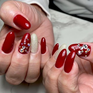おすすめ順 シルバー 銀 根元ストーンのネイルデザイン ネイルブック