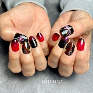 彼岸花のネイルデザイン ネイルブック