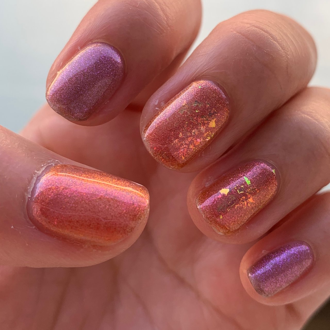 オールシーズン ハンド グラデーション ホログラム ラメ Marimo26のネイルデザイン No ネイルブック