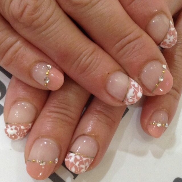 春 ハンド レース ベージュ ジェル 郡山 Nail Salon Rougeのネイルデザイン No 2904 ネイルブック