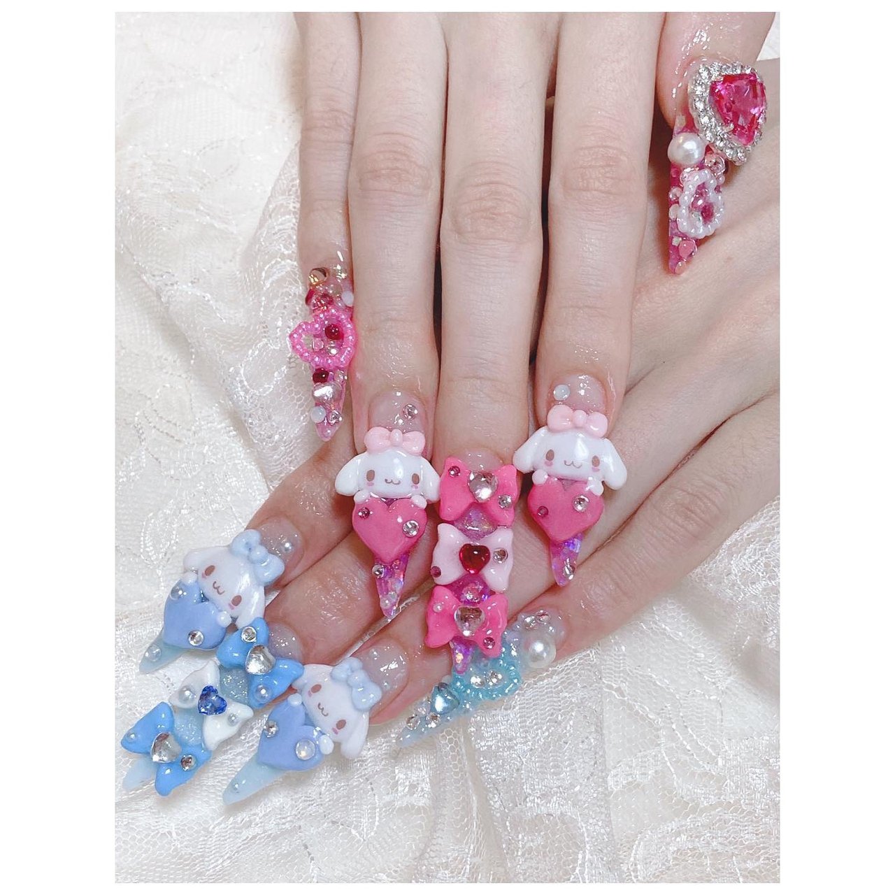 オールシーズン/成人式/ハンド/3D/ロング - aconail_0726のネイル