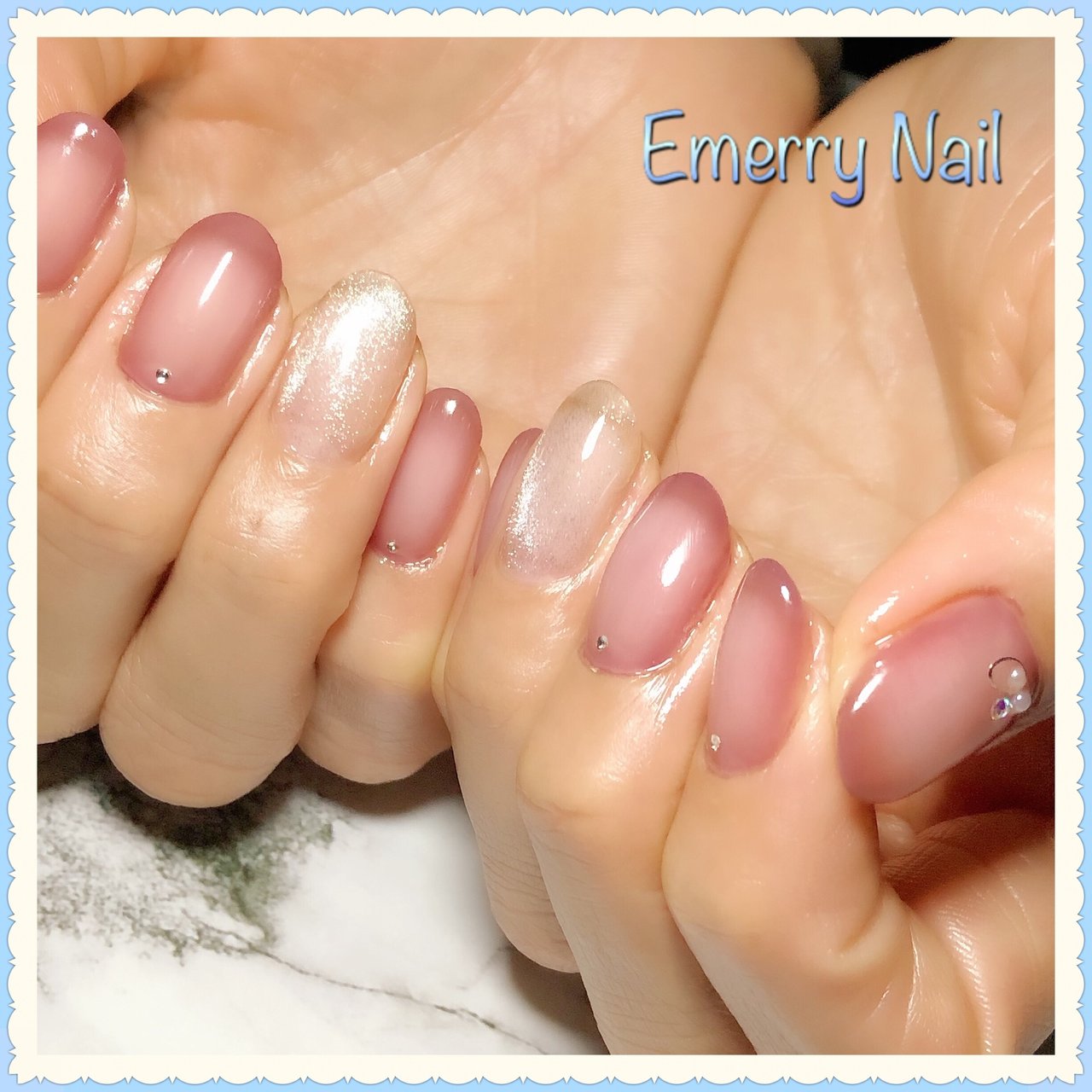 オールシーズン デート ハンド グラデーション マグネット Emerry Nail えみのネイルデザイン No ネイルブック