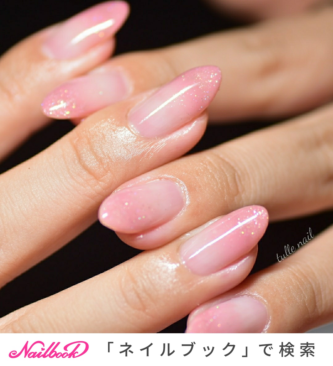 21年 新着順 成人式 クリア ラメグラデのネイルデザイン ネイルブック