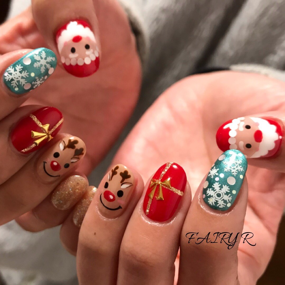 クリスマス ハンド ジェル Fairynailのネイルデザイン No ネイルブック