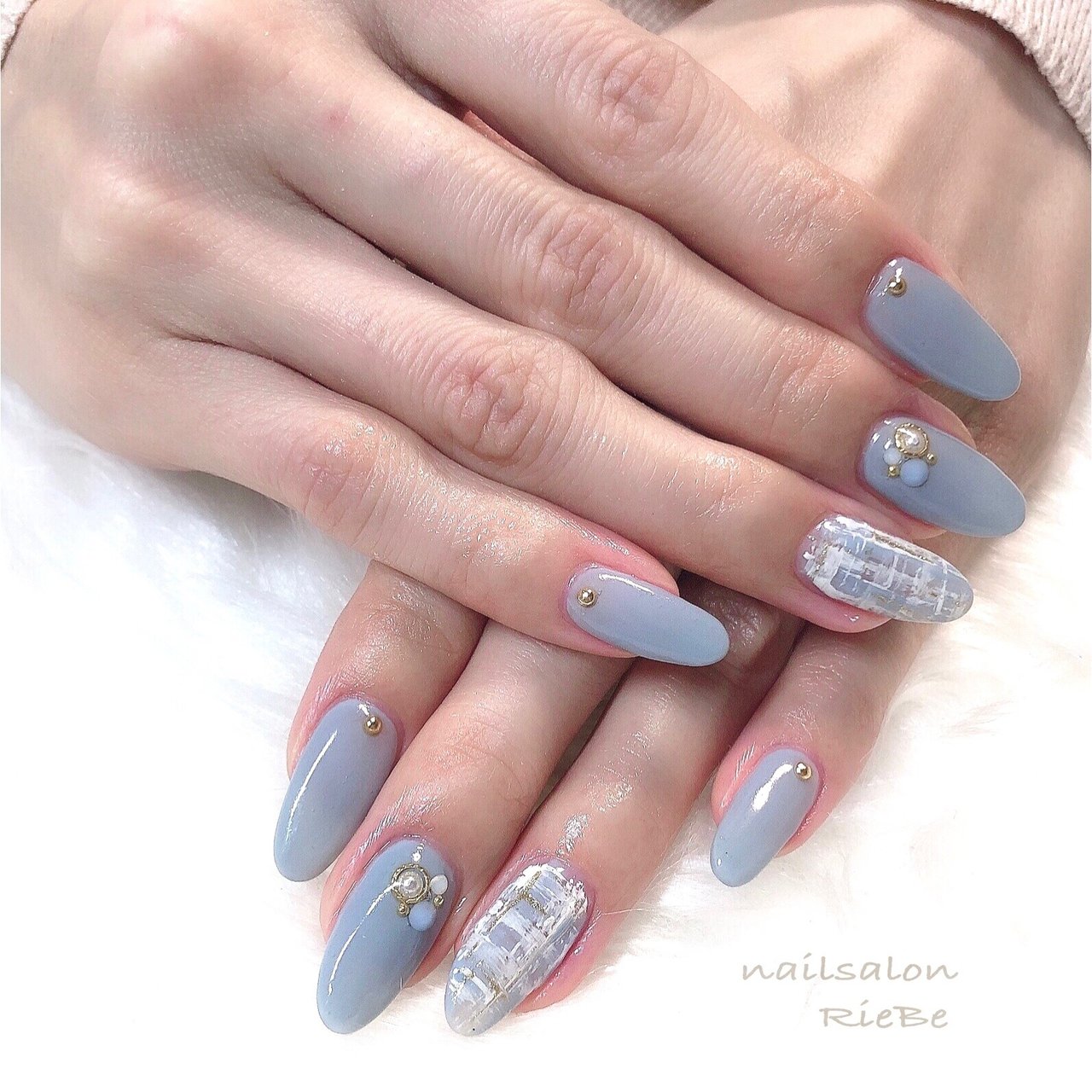 冬 成人式 バレンタイン オフィス ハンド Nail Salon Riebe リーヴェ のネイルデザイン No ネイルブック
