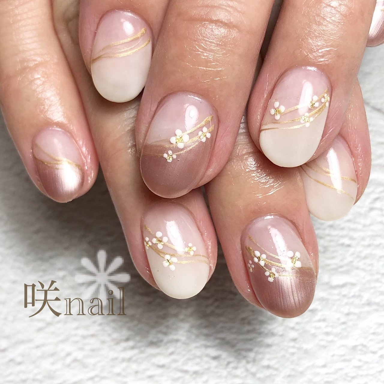 お正月 成人式 オフィス デート ハンド 咲nail サキネイル のネイルデザイン No ネイルブック