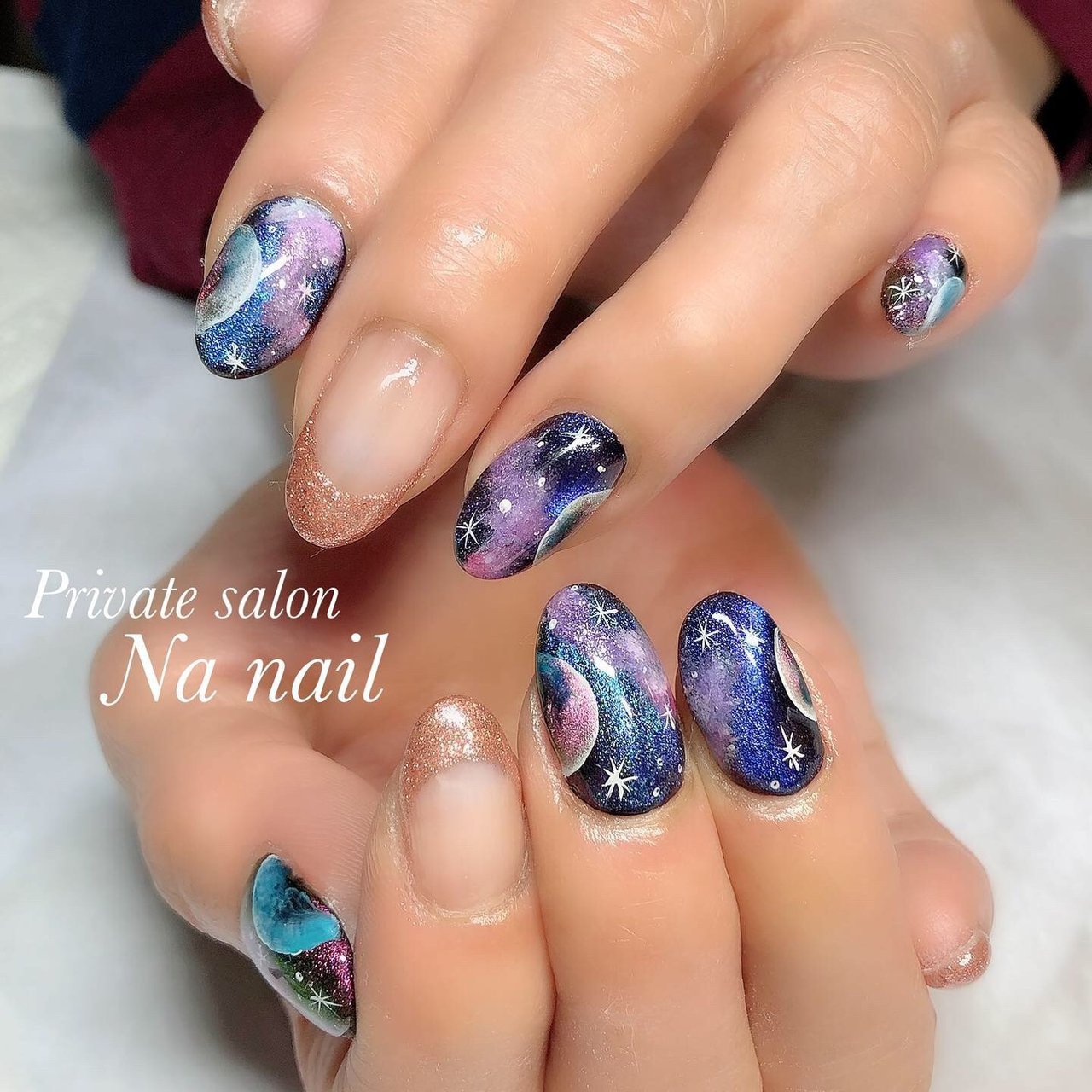 オールシーズン ハンド ラメ マグネット ギャラクシー Na Nailのネイルデザイン No ネイルブック