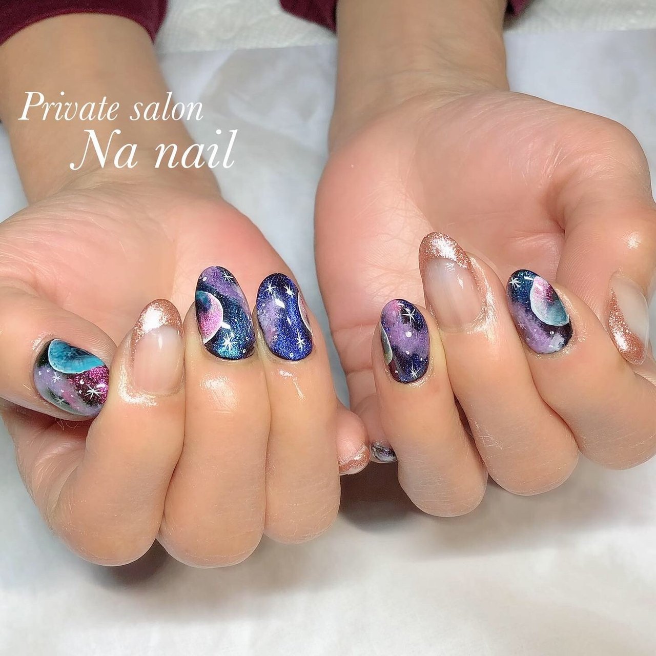 オールシーズン ハンド ラメ マグネット ギャラクシー Na Nailのネイルデザイン No ネイルブック