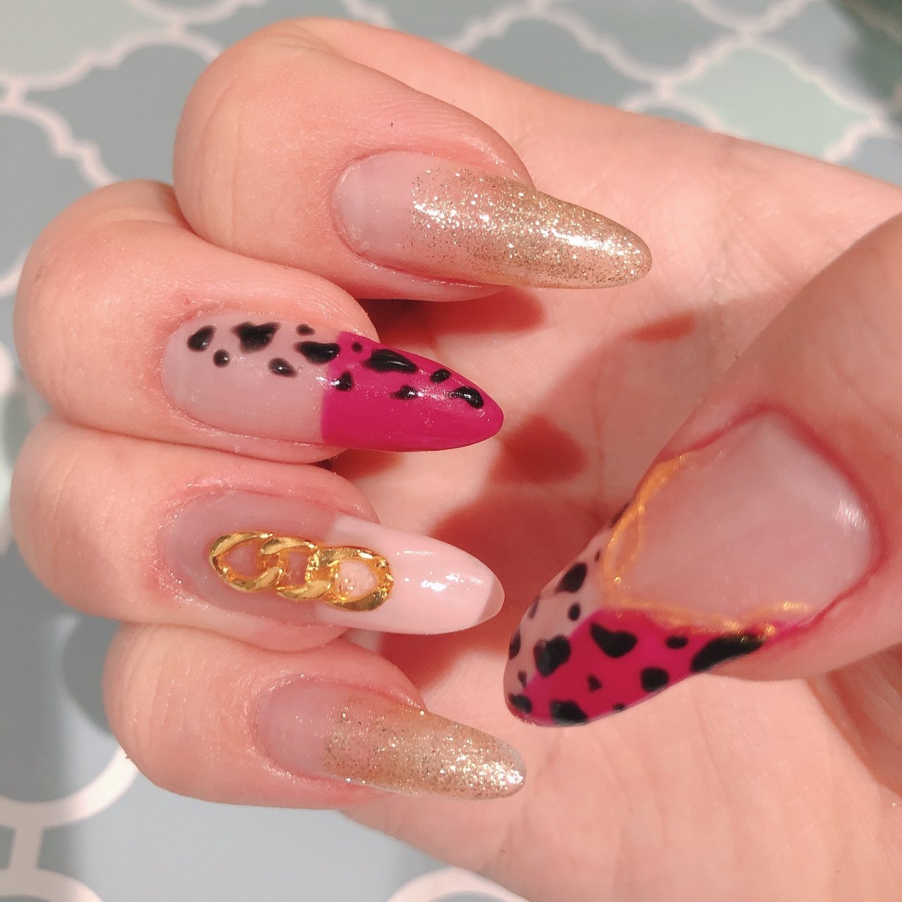 オールシーズン ハンド ロング ピンク ジェル ゆゆのんのネイルデザイン No ネイルブック