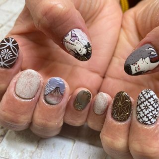 浮世絵のネイルデザイン ネイルブック