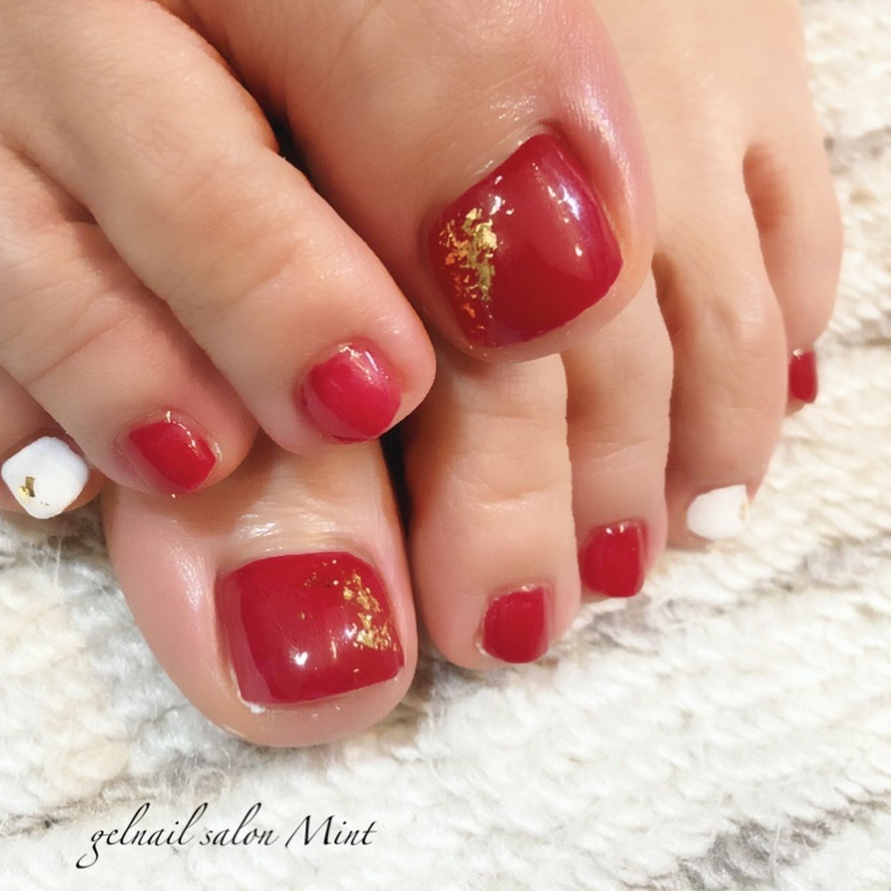 お正月 デート フット シンプル ショート Aiのネイルデザイン No ネイルブック