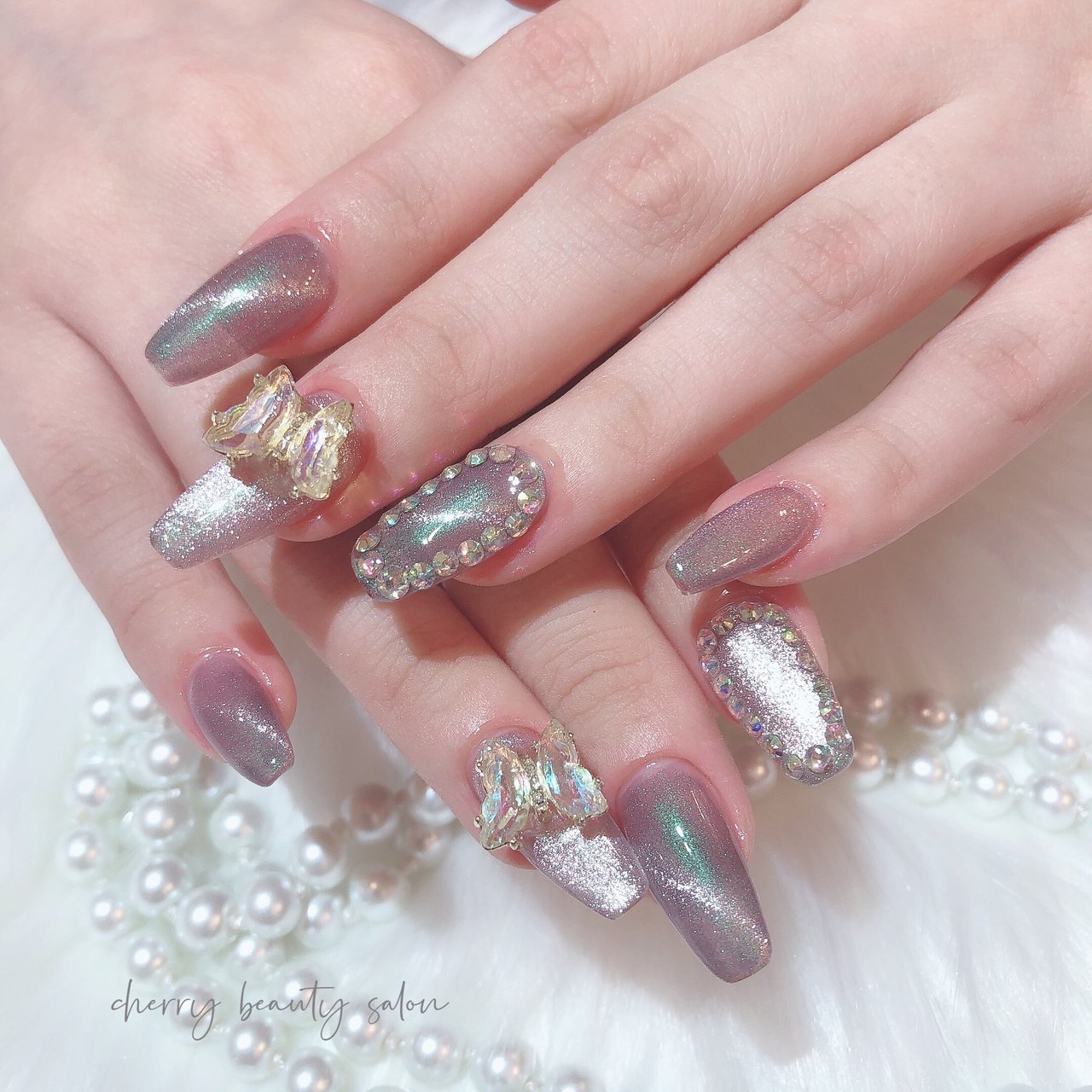 冬 お正月 成人式 バレンタイン ハンド Cherry Beauty Salonのネイルデザイン No ネイルブック