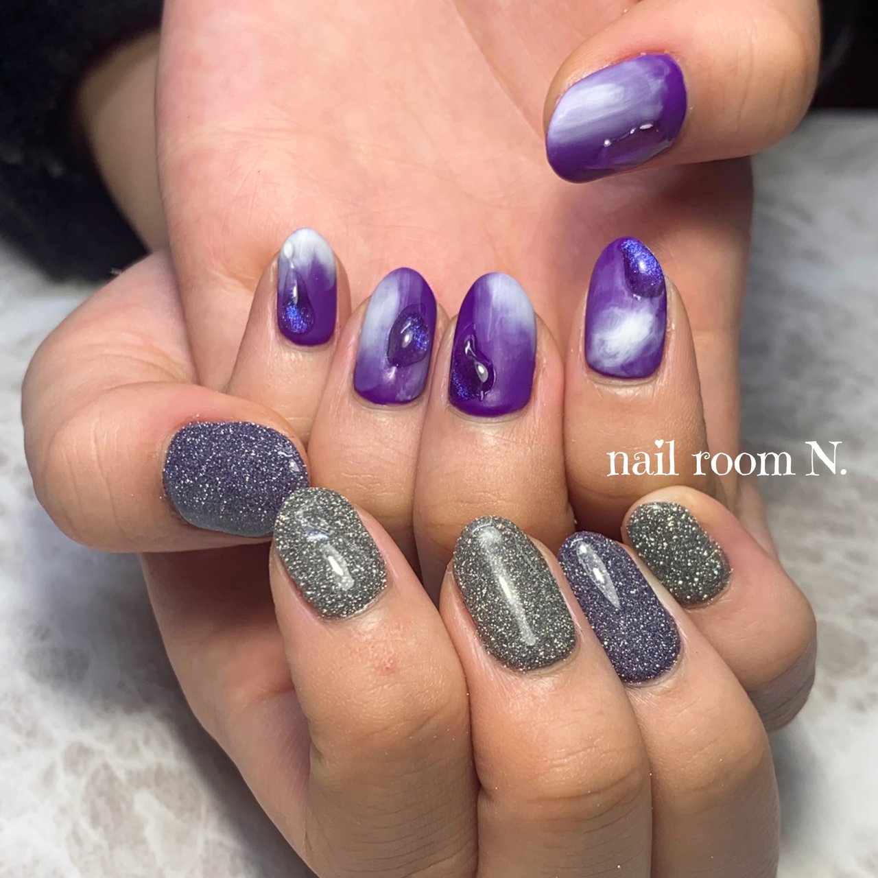 冬 オールシーズン ライブ ハンド ラメ Nonのネイルデザイン No ネイルブック