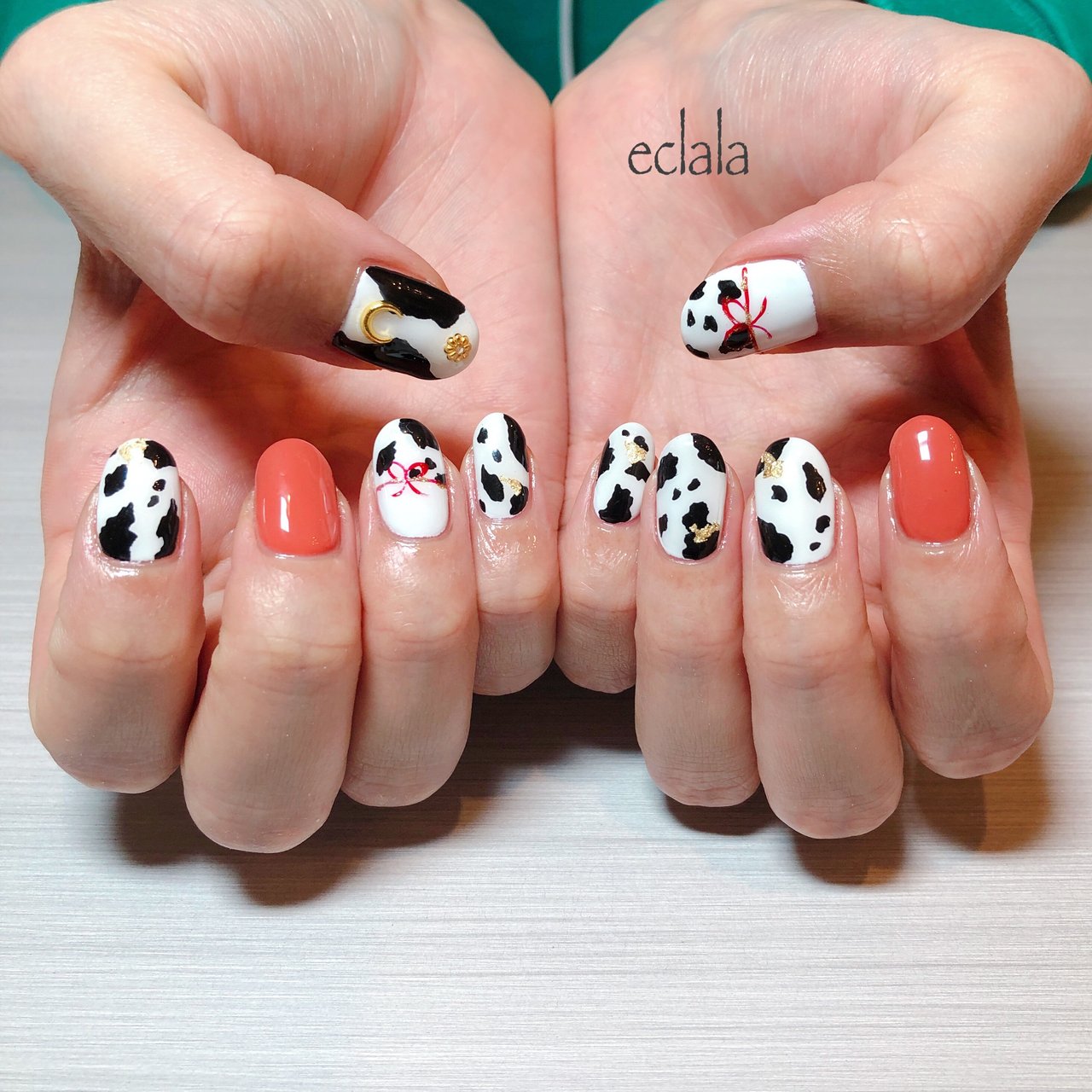 冬 お正月 アニマル柄 和 ホワイト Eclala エクララ のネイルデザイン No ネイルブック