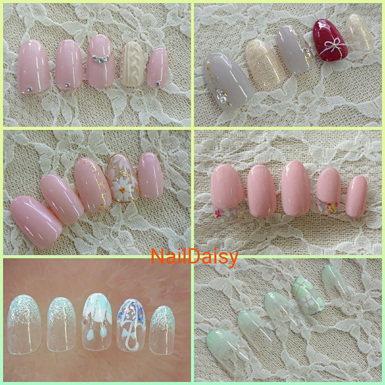 オールシーズン グラデーション ワンカラー フラワー ニット Naildaisyのネイルデザイン No ネイルブック
