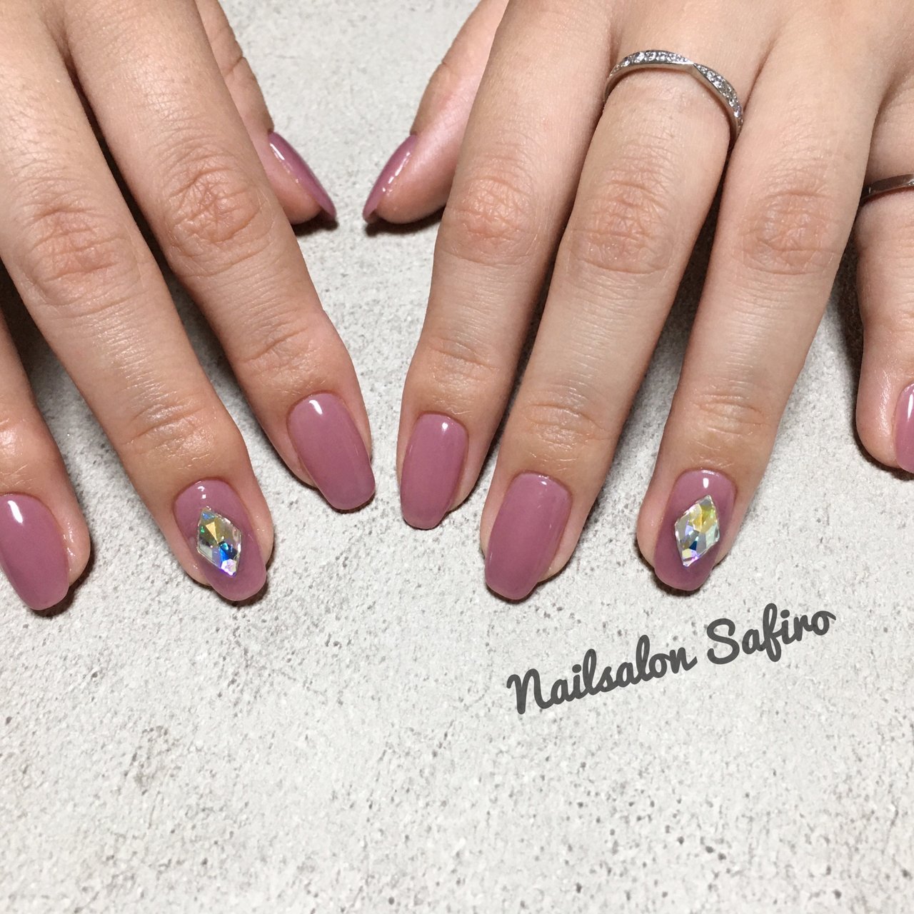 オールシーズン ハンド シンプル ミディアム ピンク Nailsalon Safiroのネイルデザイン No ネイルブック