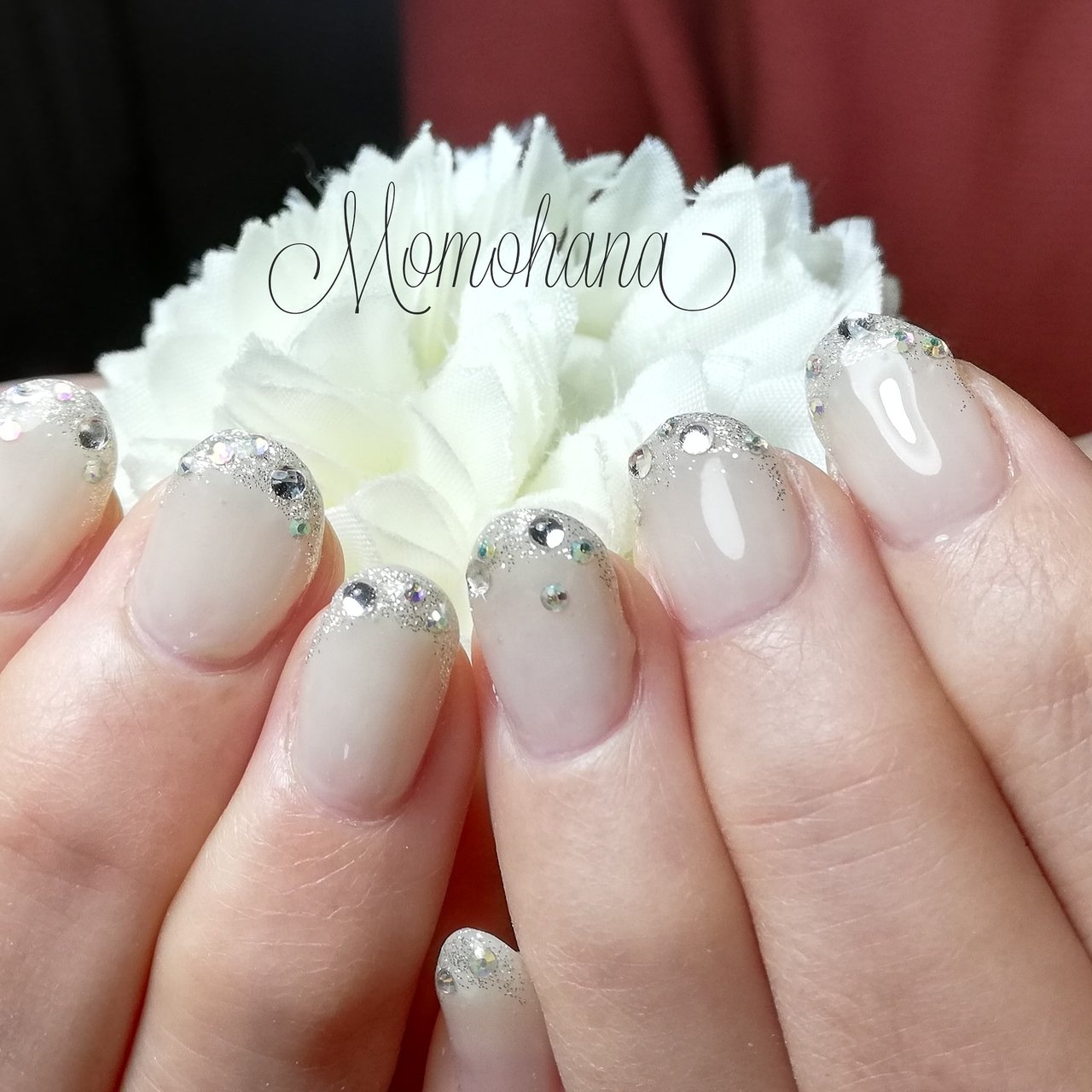 オールシーズン ブライダル ハンド シンプル ショート Momohanaのネイルデザイン No ネイルブック