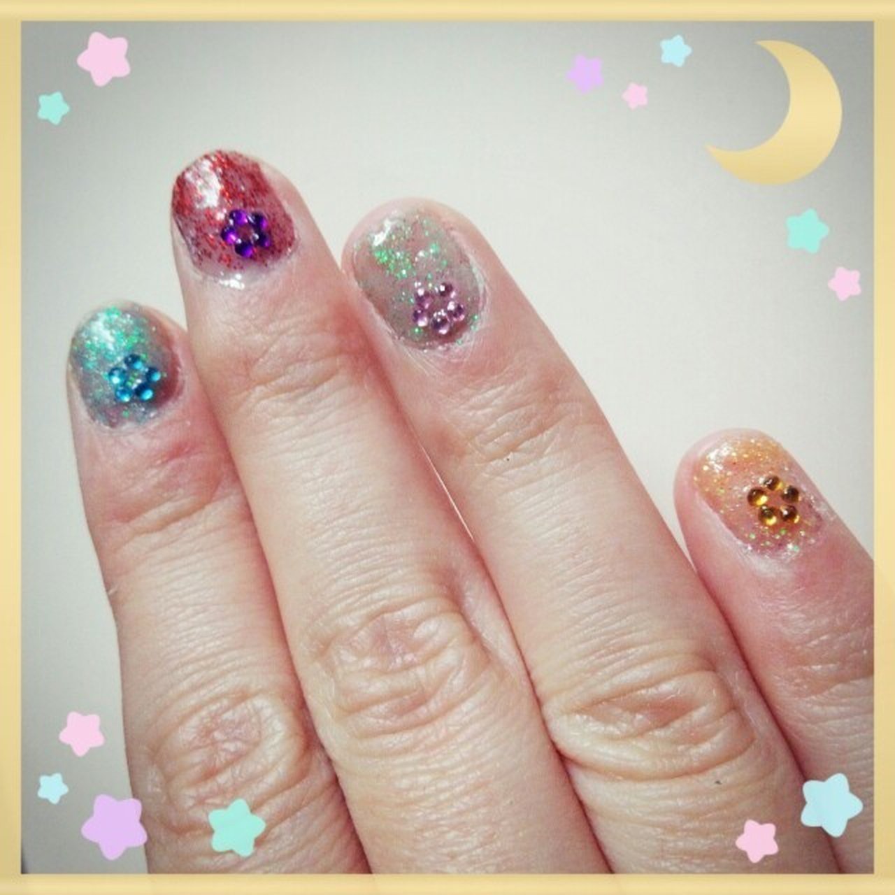 ハンド 痛ネイル クリア ジェルネイル セルフネイル なまやさいのネイルデザイン No 6958 ネイルブック