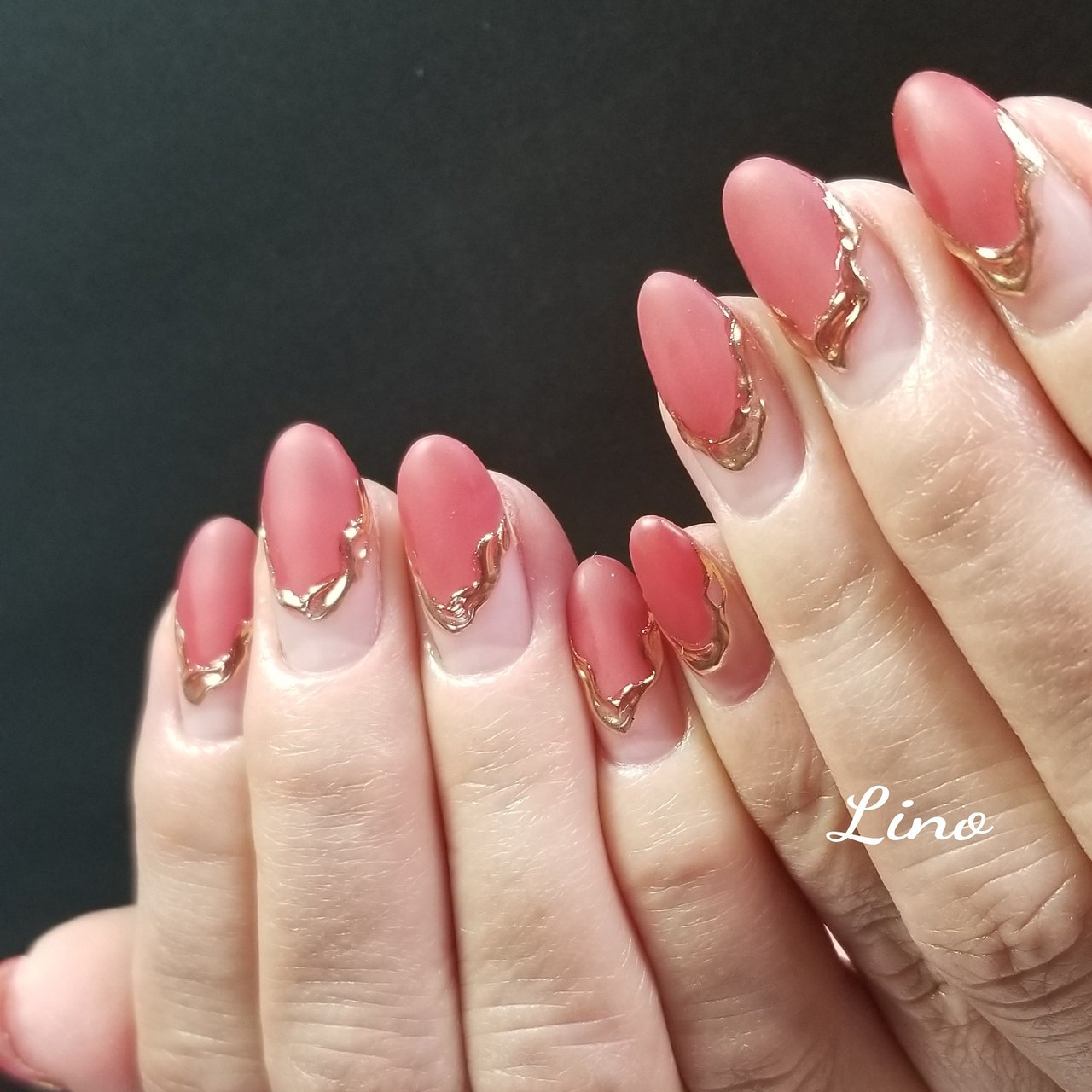 オールシーズン お正月 成人式 ハンド 変形フレンチ Nail Linoのネイルデザイン No ネイルブック